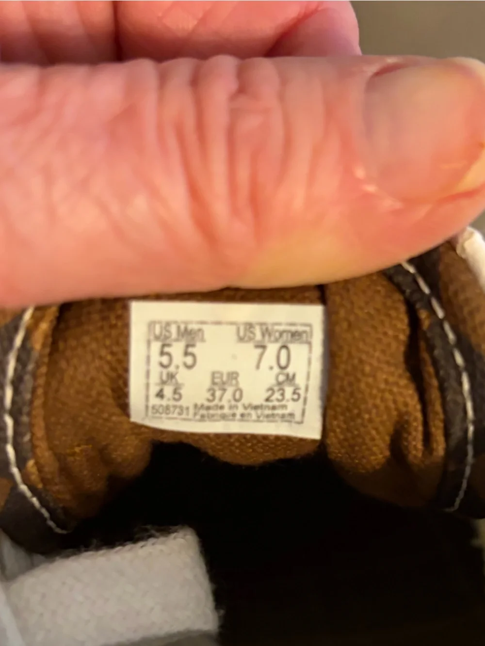 Vans Checkerboard Brown Tan Cream Sneakers